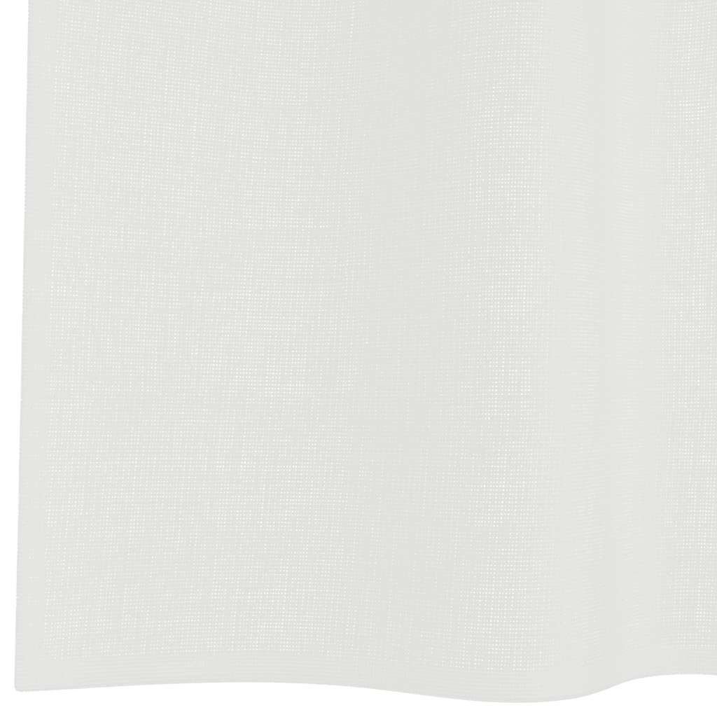 vidaXL Perdele Voile cu Bucle 2 buc Alb 140x175 cm