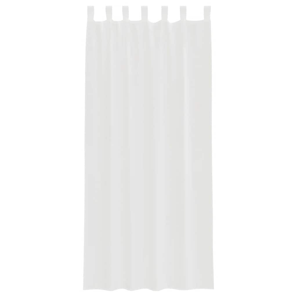 vidaXL Perdele Voile cu Bucle 2 buc Alb 140x225 cm