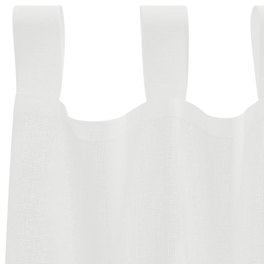 vidaXL Perdele Voile cu Bucle 2 buc Alb 140x225 cm