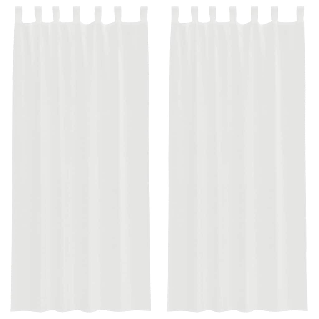 vidaXL Perdele Voile cu Bucle 2 buc Alb 140x245 cm