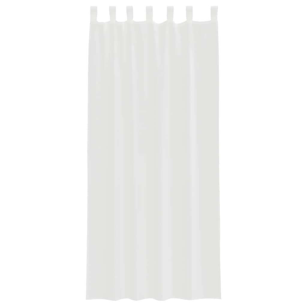 vidaXL Perdele Voile cu Bucle 2 buc Alb 140x245 cm