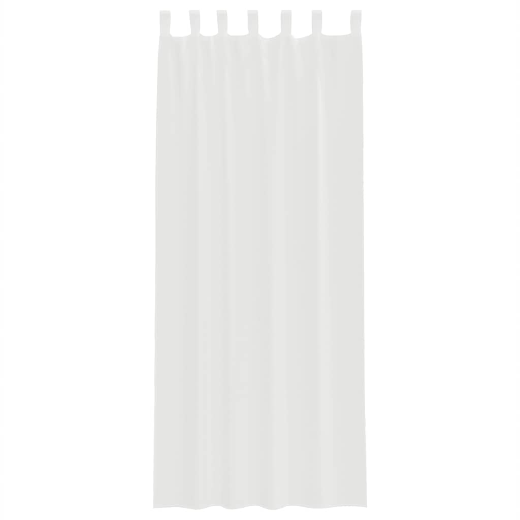 vidaXL Perdele Voile cu Bucle 2 buc Alb 140x260 cm vidaXL Perdele Voile cu Bucle 2 buc Alb 140x260 cm