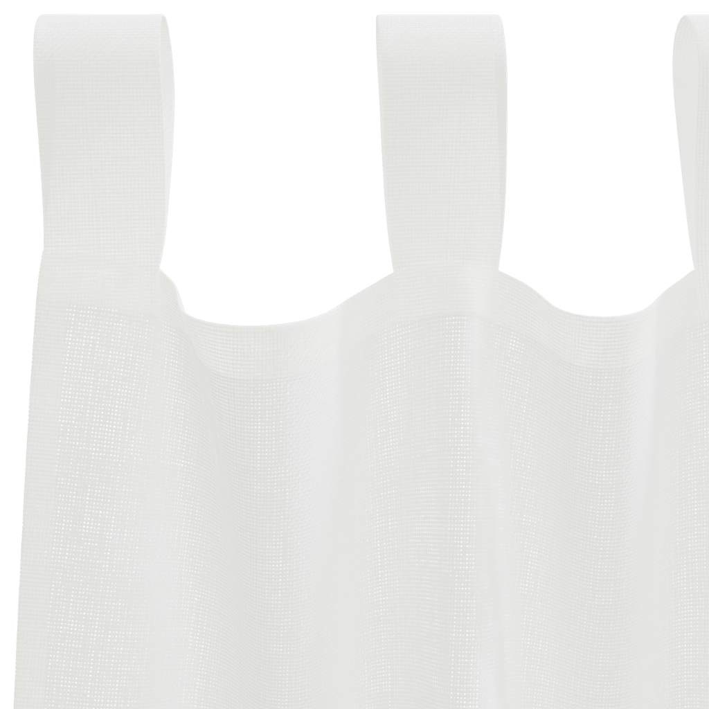 vidaXL Perdele Voile cu Bucle 2 buc Alb 140x260 cm vidaXL Perdele Voile cu Bucle 2 buc Alb 140x260 cm