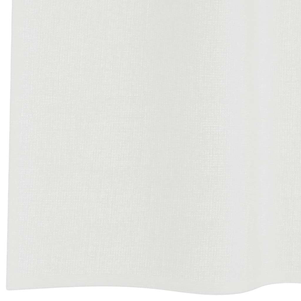 vidaXL Perdele Voile cu Bucle 2 buc Alb 140x260 cm vidaXL Perdele Voile cu Bucle 2 buc Alb 140x260 cm