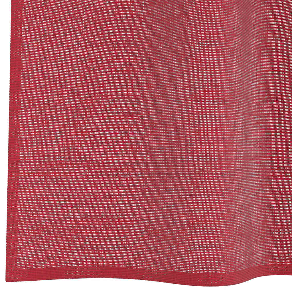 vidaXL Perdele Voile cu Bucle 2 buc Roșu Vin 140x245 cm vidaXL Perdele Voile cu Bucle 2 buc Roșu Vin 140x245 cm