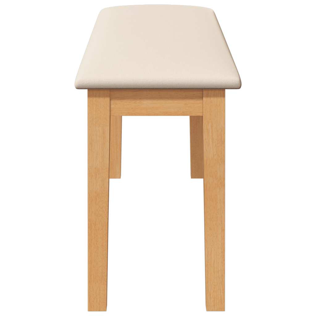 vidaXL Bancă 110 cm din lemn masiv cauciuc vidaXL Bancă 110 cm din lemn masiv cauciuc