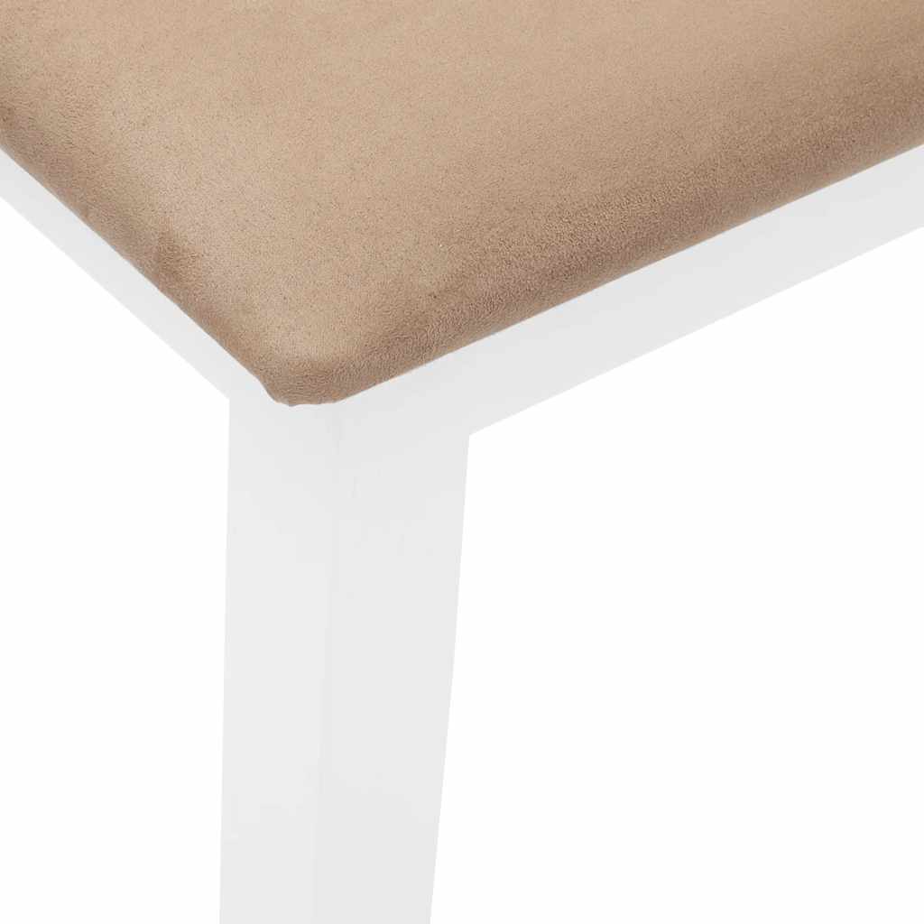 vidaXL Bancă 110 cm din lemn masiv alb cauciuc vidaXL Bancă 110 cm din lemn masiv alb cauciuc