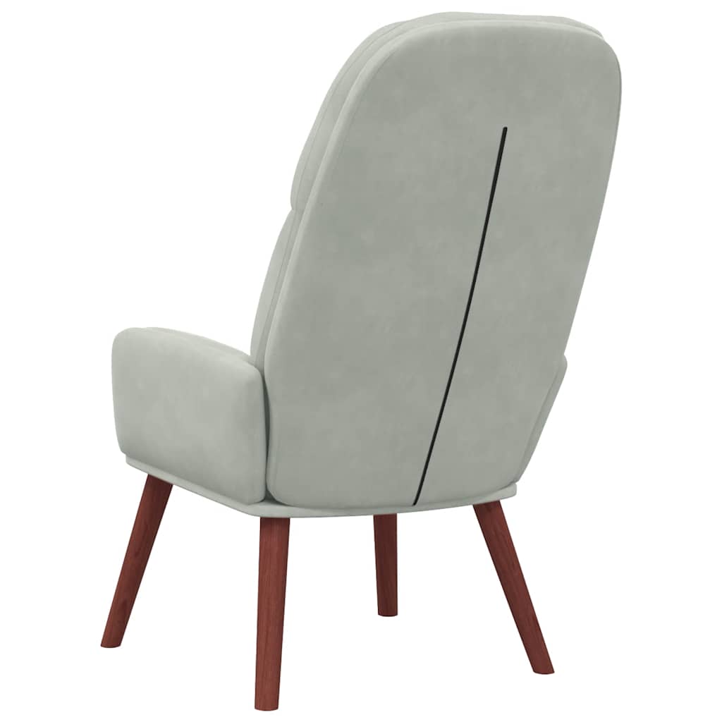 vidaXL Scaun de relaxare, gri deschis, catifea