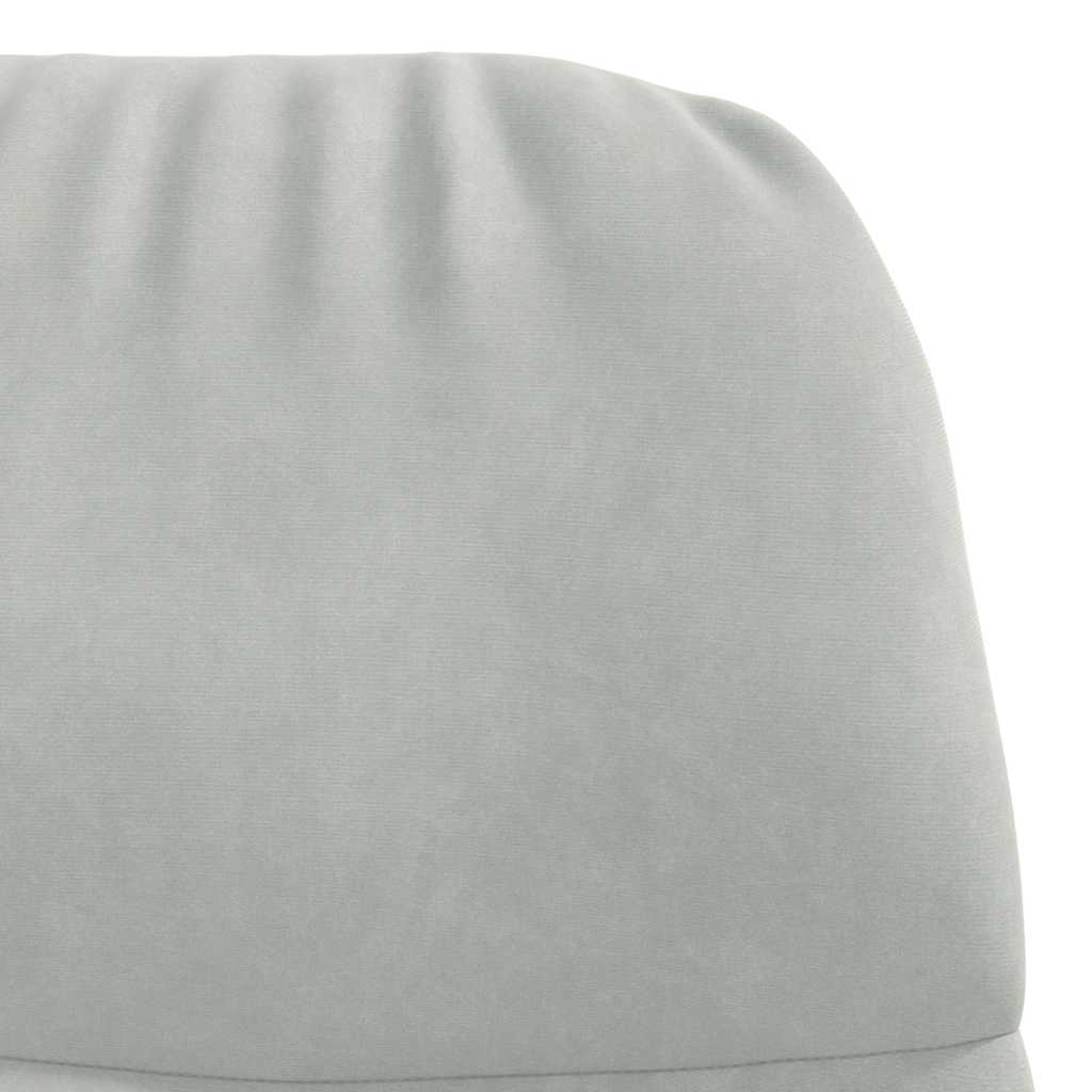 vidaXL Scaun de relaxare, gri deschis, catifea