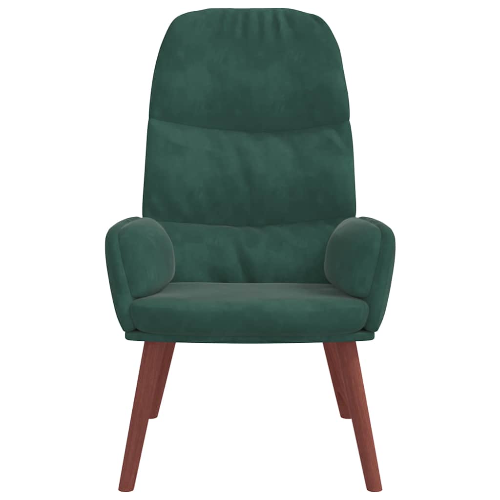 vidaXL Scaun de relaxare, verde închis, catifea vidaXL Scaun de relaxare, verde închis, catifea