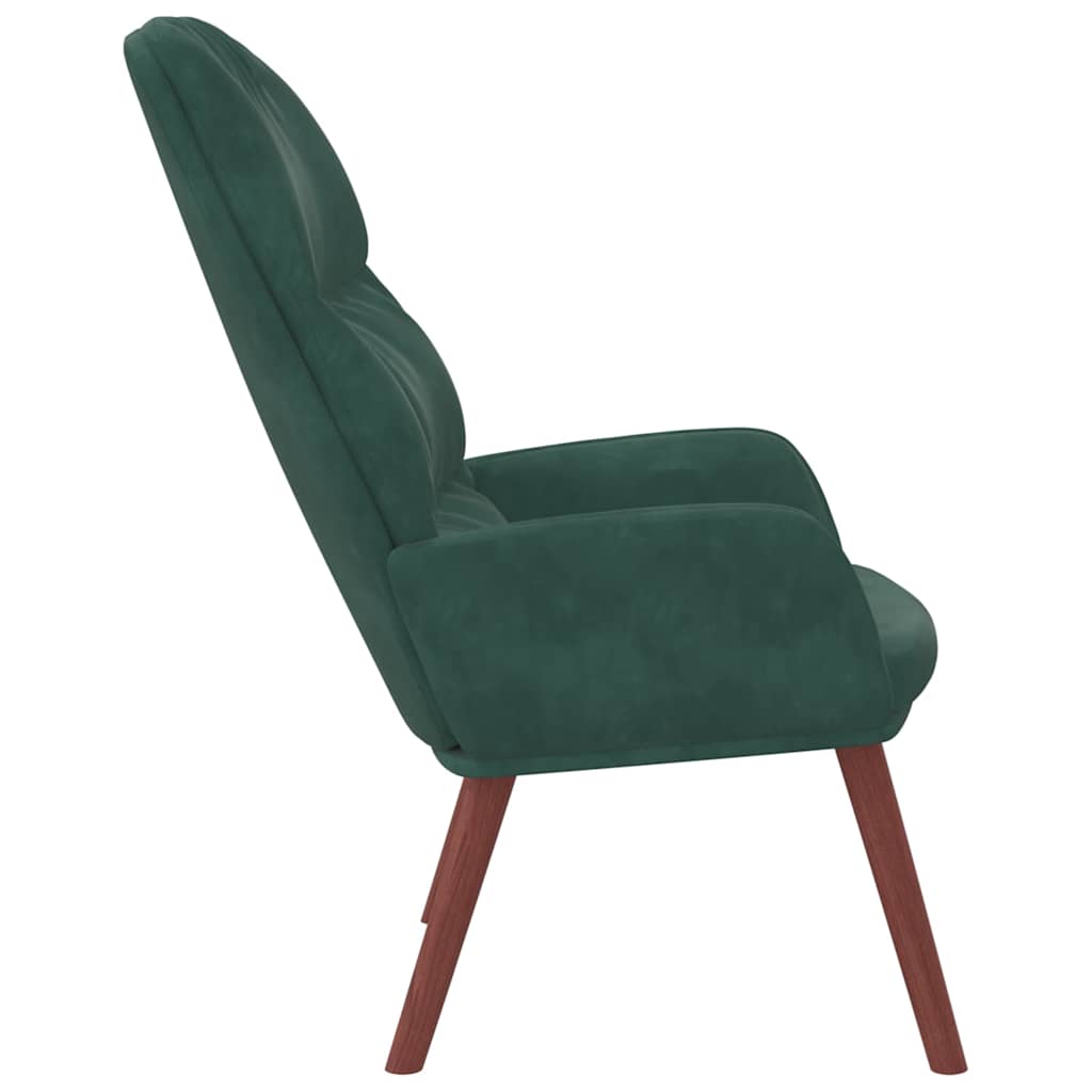 vidaXL Scaun de relaxare, verde închis, catifea vidaXL Scaun de relaxare, verde închis, catifea