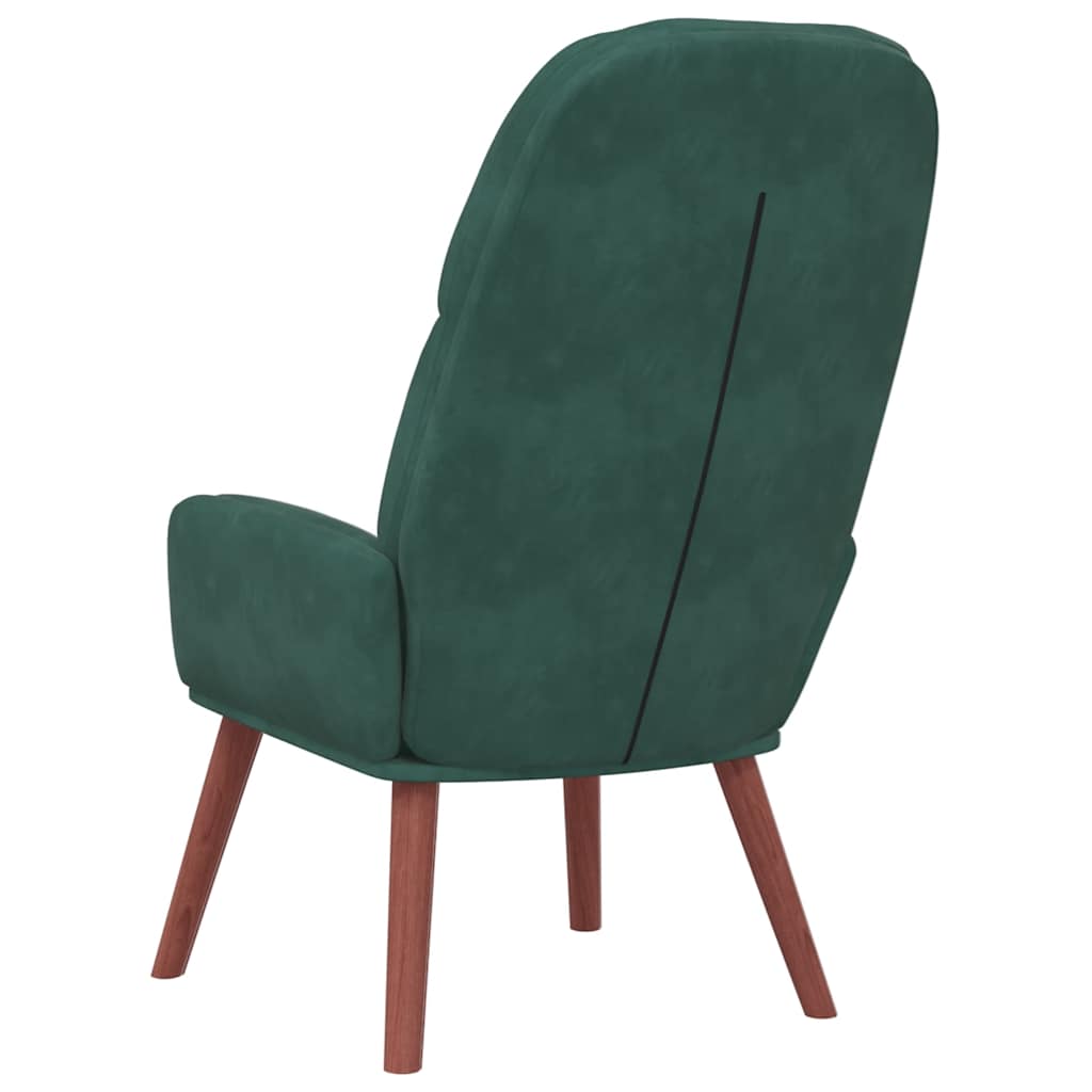 vidaXL Scaun de relaxare, verde închis, catifea vidaXL Scaun de relaxare, verde închis, catifea