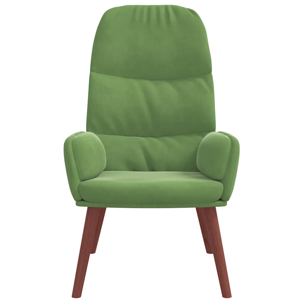 vidaXL Scaun de relaxare, verde deschis, catifea vidaXL Scaun de relaxare, verde deschis, catifea