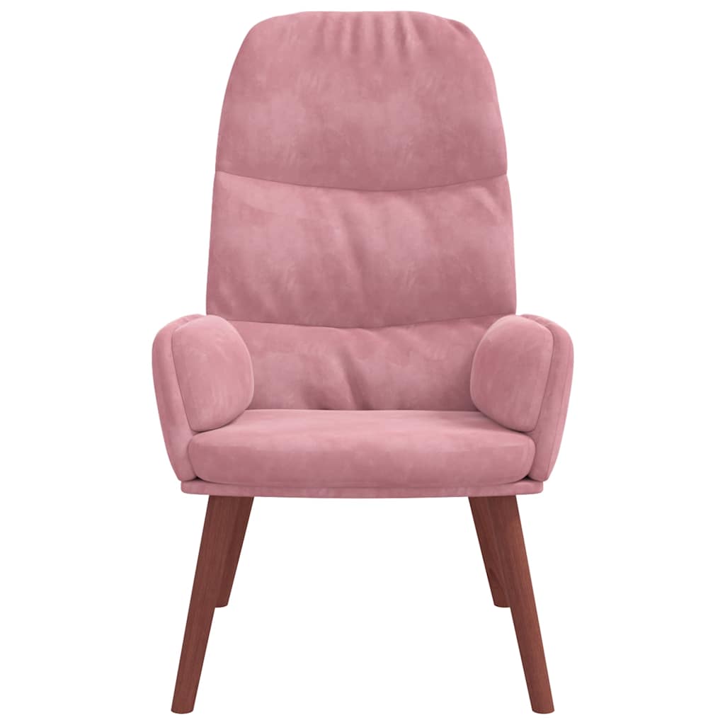 vidaXL Scaun de relaxare, roz, catifea vidaXL Scaun de relaxare, roz, catifea
