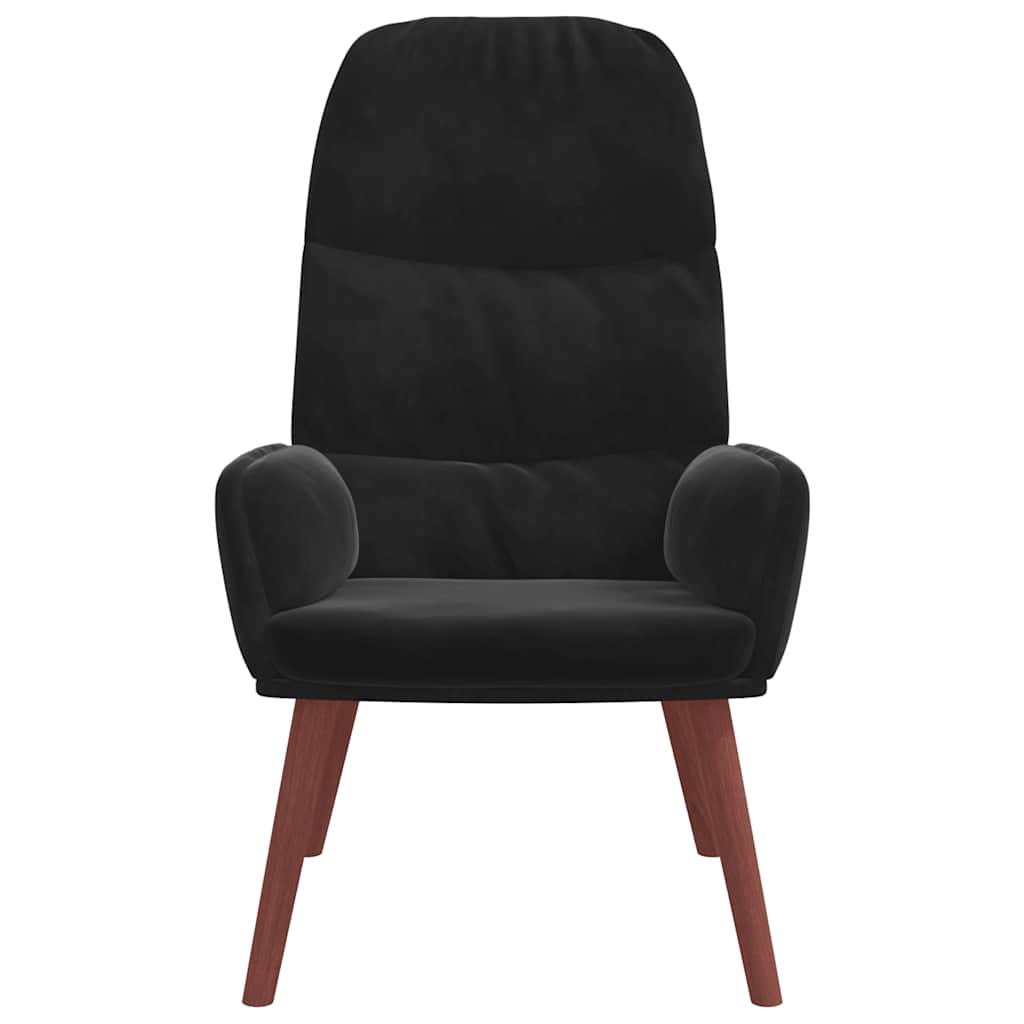 vidaXL Scaun de relaxare, negru, catifea