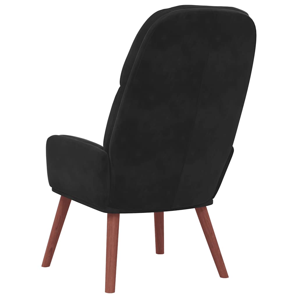 vidaXL Scaun de relaxare, negru, catifea