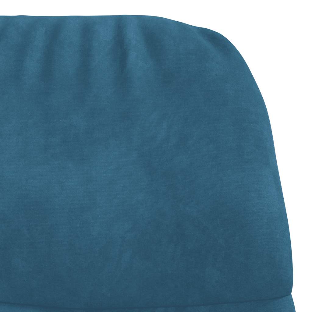 vidaXL Scaun de relaxare, albastru, catifea