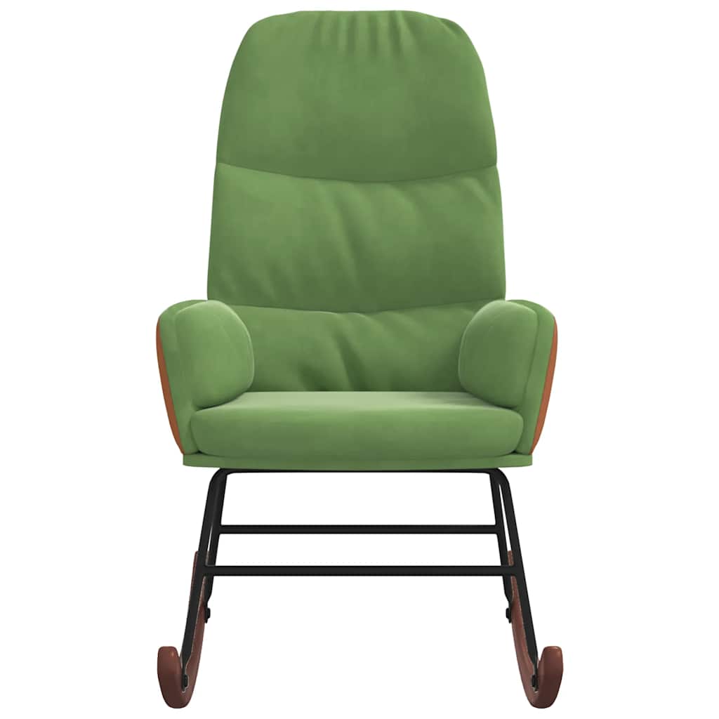 vidaXL Scaun balansoar, verde deschis, catifea vidaXL Scaun balansoar, verde deschis, catifea