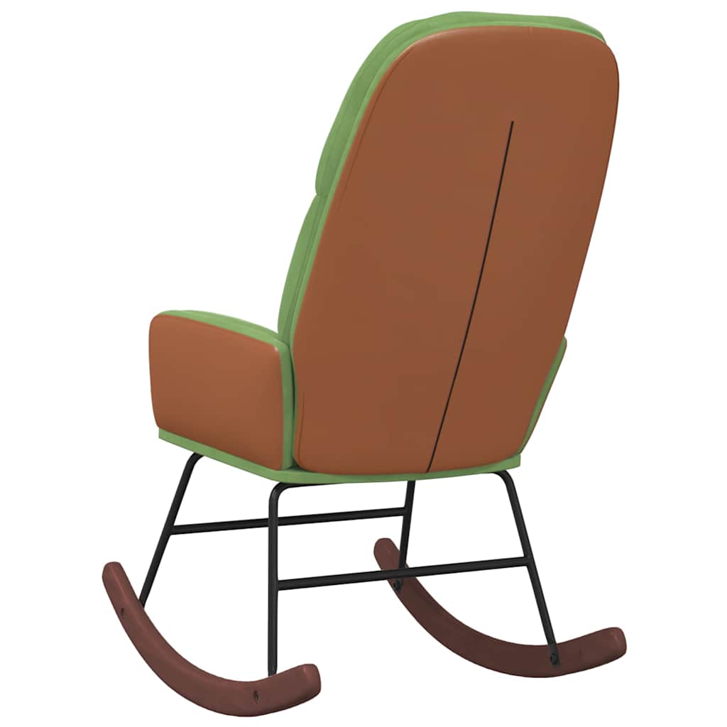 vidaXL Scaun balansoar, verde deschis, catifea vidaXL Scaun balansoar, verde deschis, catifea
