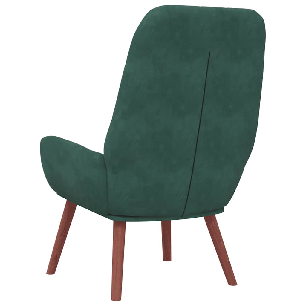 vidaXL Scaun de relaxare, verde închis, catifea