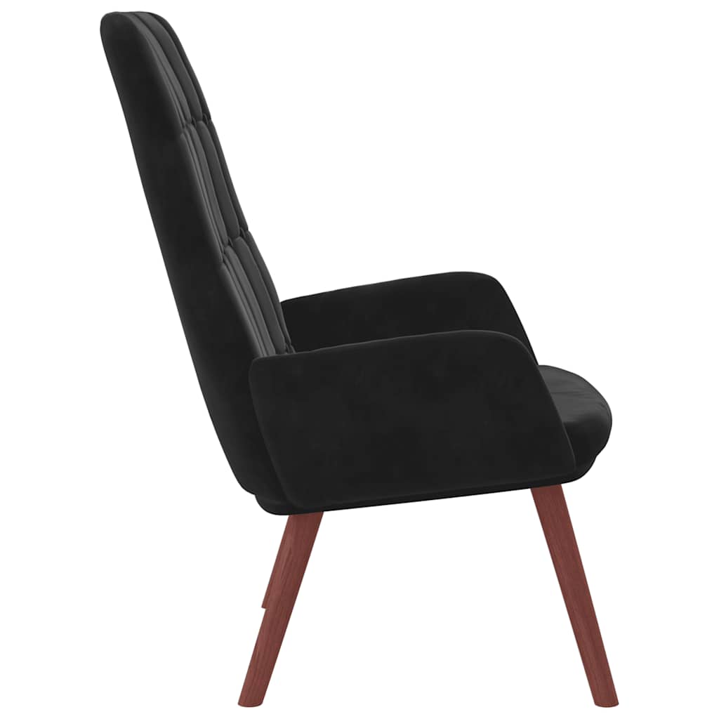 vidaXL Scaun de relaxare, negru, catifea