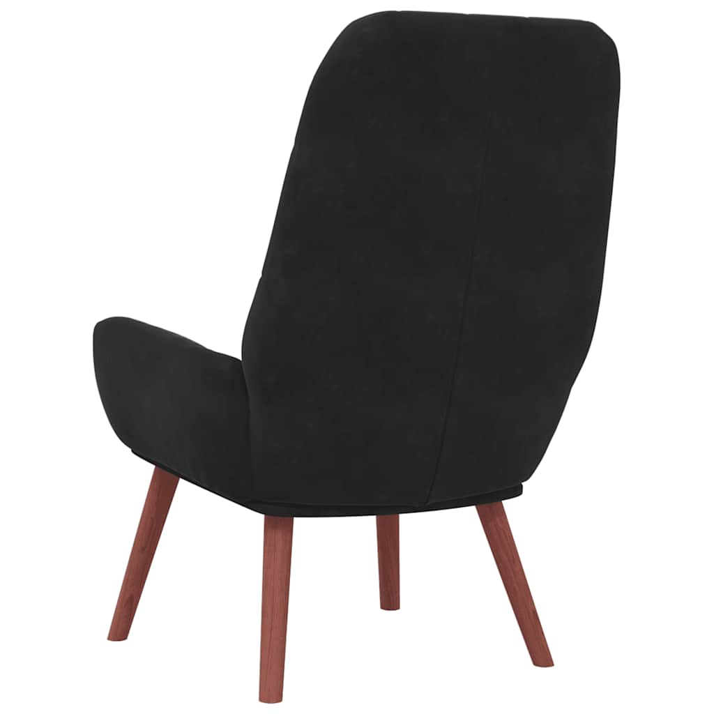 vidaXL Scaun de relaxare, negru, catifea