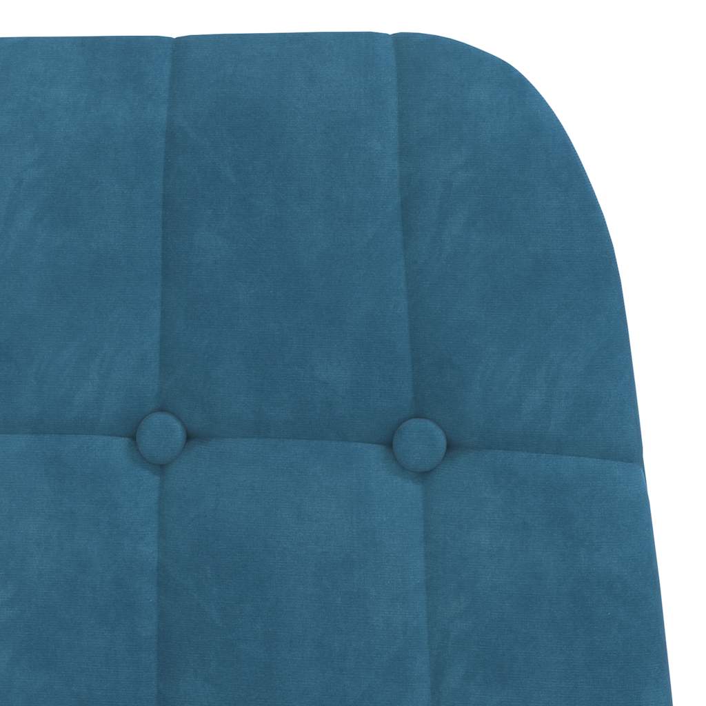 vidaXL Scaun de relaxare, albastru, catifea
