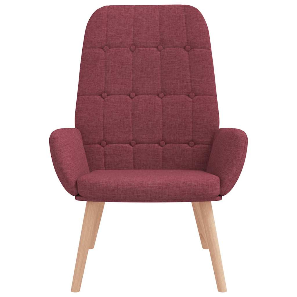 vidaXL Scaun de relaxare, roșu vin, material textil