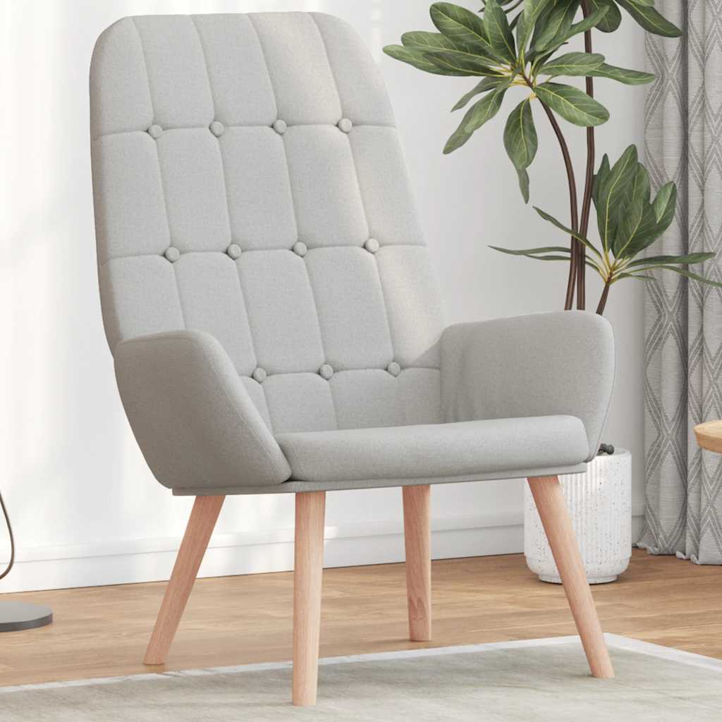 vidaXL Scaun de relaxare Cloud Grey Fabric vidaXL Scaun de relaxare Cloud Grey Fabric