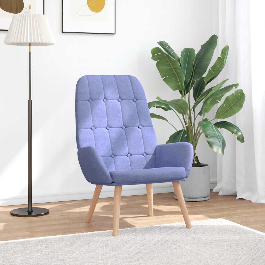 vidaXL Scaun de relaxare, jeans albastru, material textil vidaXL Scaun de relaxare, jeans albastru, material textil