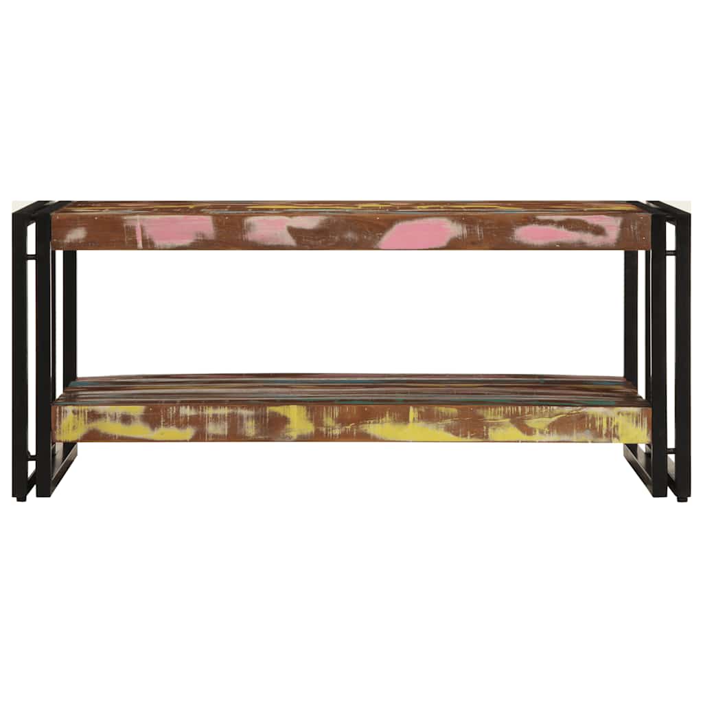 vidaXL Masuta de cafea multicolora 90x50x38 cm lemn masiv recuperat