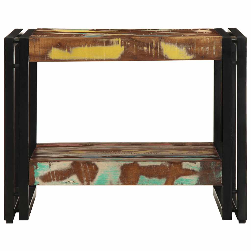 vidaXL Masuta de cafea multicolora 50x50x38 cm lemn masiv recuperat