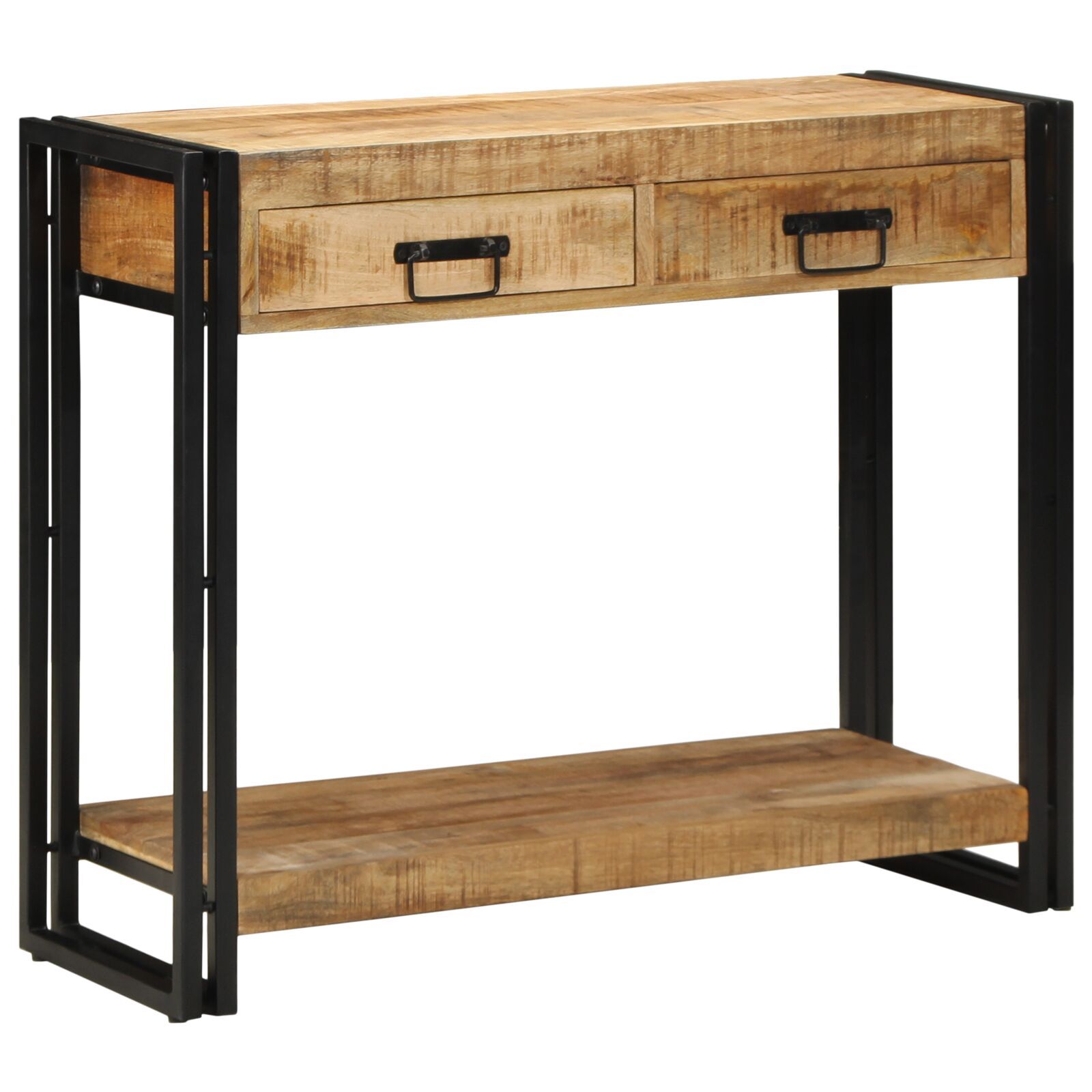 vidaXL Masă consolă, 90x33x75 cm, lemn masiv brut de mango vidaXL Masă consolă, 90x33x75 cm, lemn masiv brut de mango