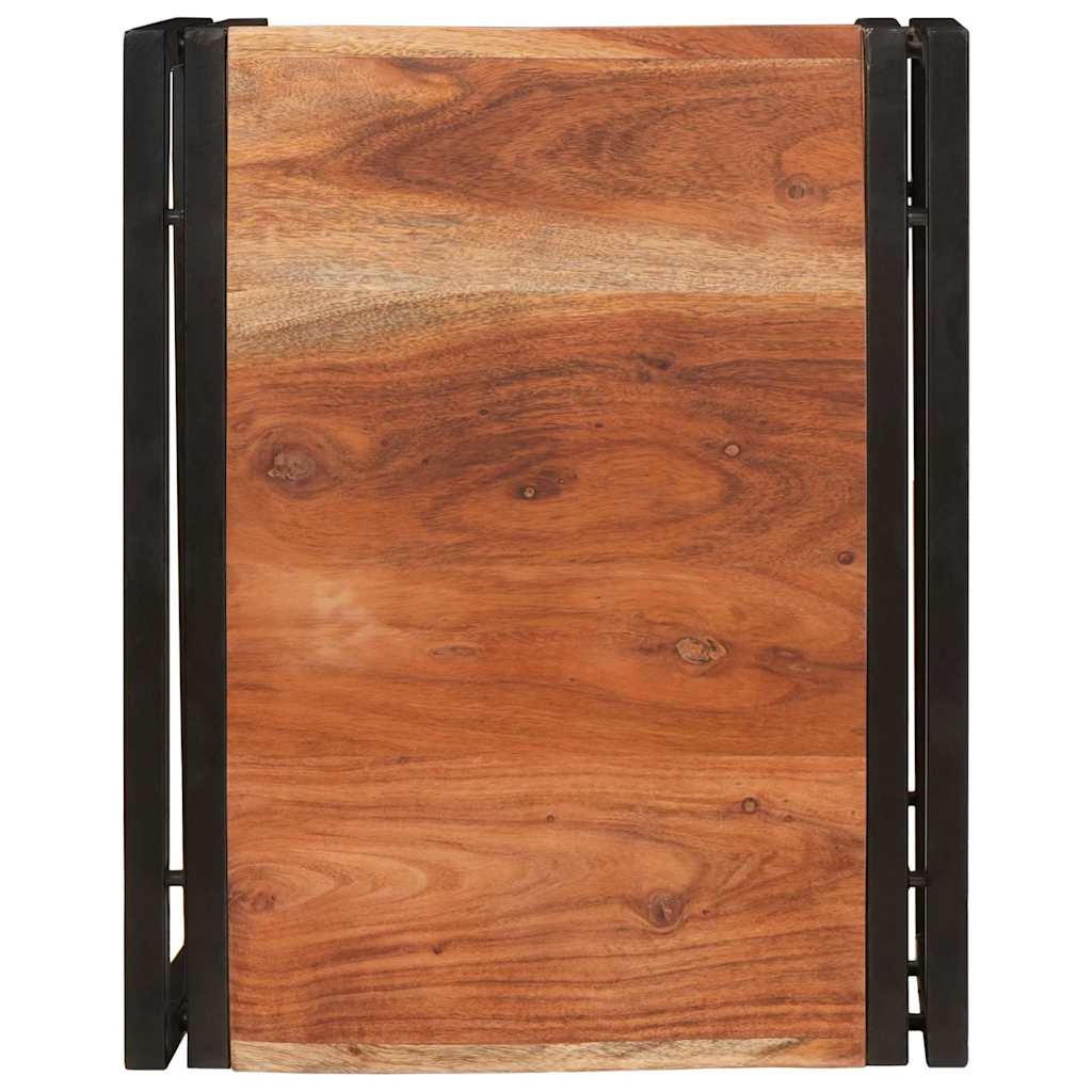vidaXL Raft pentru baie 40 x 50 x 23 cm Lemn masiv de mango și fier
