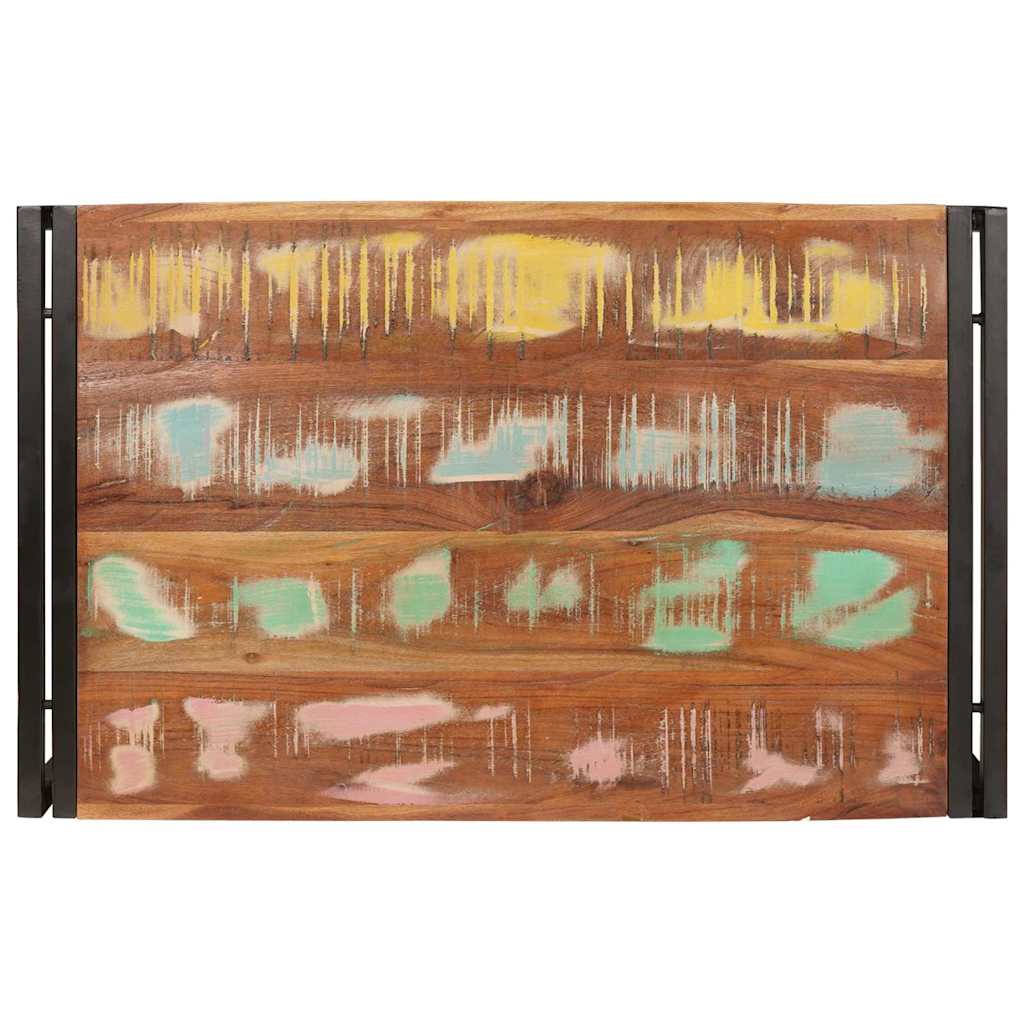 vidaXL Raft pentru baie 80 x 50 x 23 cm Lemn masiv de mango și fier