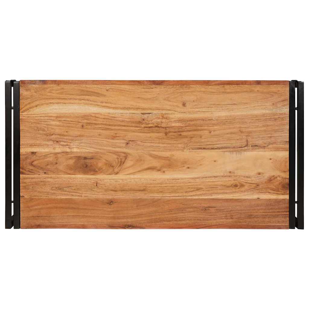 vidaXL Raft pentru baie 100 x 50 x 23 cm Lemn masiv de mango și fier