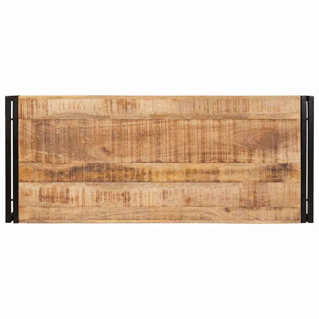 vidaXL Raft pentru baie 120 x 50 x 23 cm Lemn masiv de mango și fier