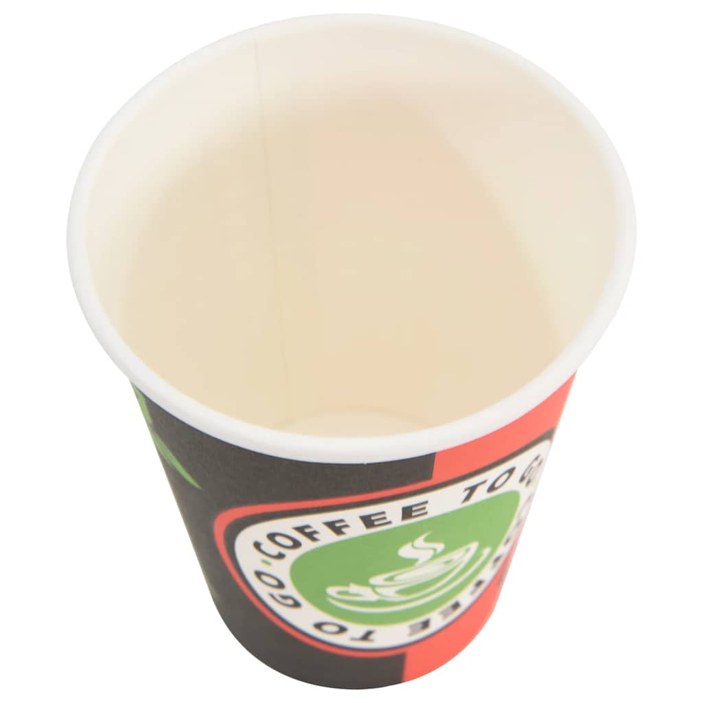 vidaXL Cești de cafea din hârtie 1000 buc 12 oz 300 ml roșu și negru vidaXL Cești de cafea din hârtie 1000 buc 12 oz 300 ml roșu și negru
