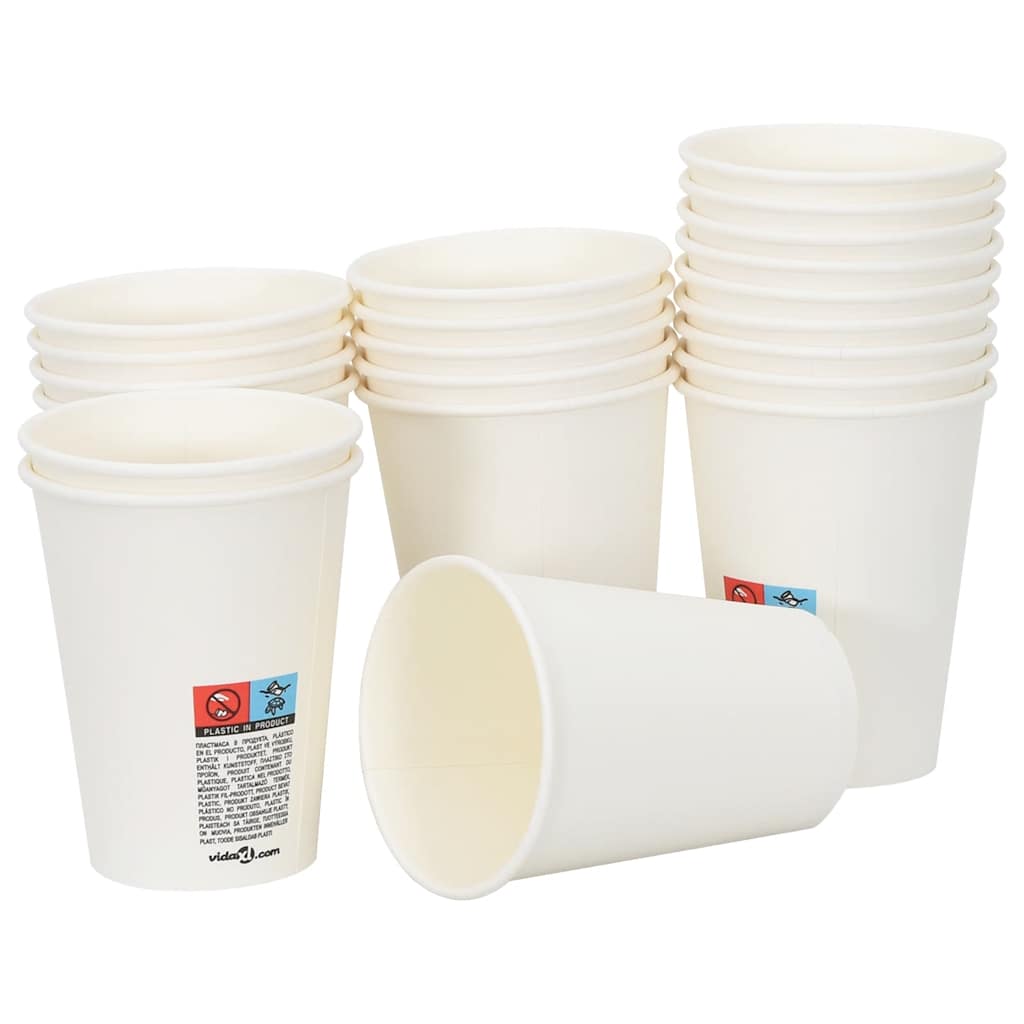 vidaXL Cești de cafea din hârtie 1000 buc 12 oz 300 ml alb vidaXL Cești de cafea din hârtie 1000 buc 12 oz 300 ml alb