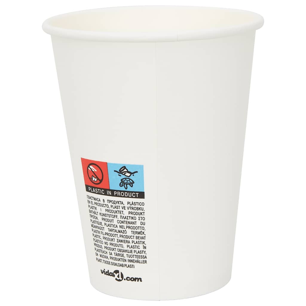vidaXL Cești de cafea din hârtie 1000 buc 12 oz 300 ml alb vidaXL Cești de cafea din hârtie 1000 buc 12 oz 300 ml alb