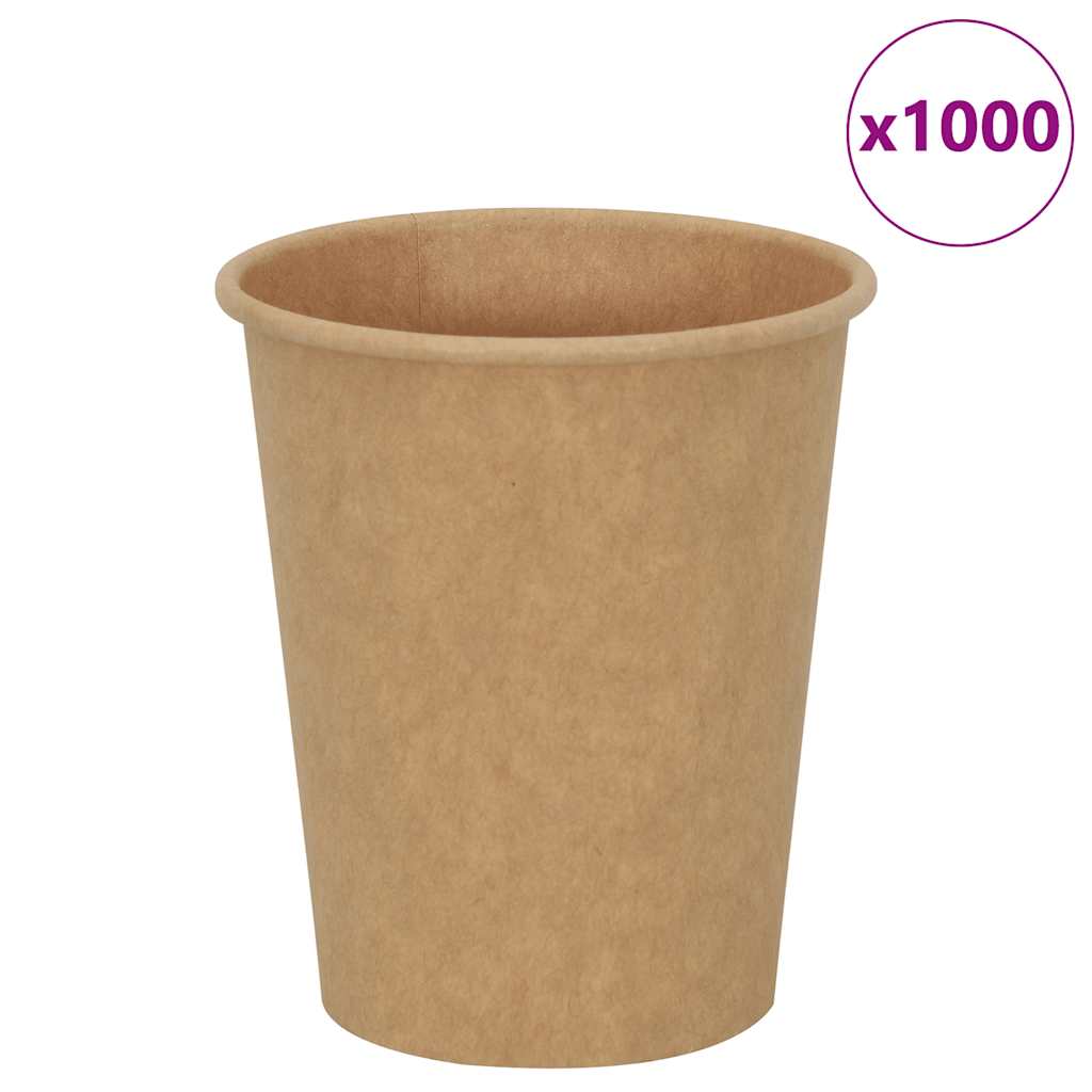 vidaXL Cești de cafea din hârtie 1000 buc 8oz 200ml maro