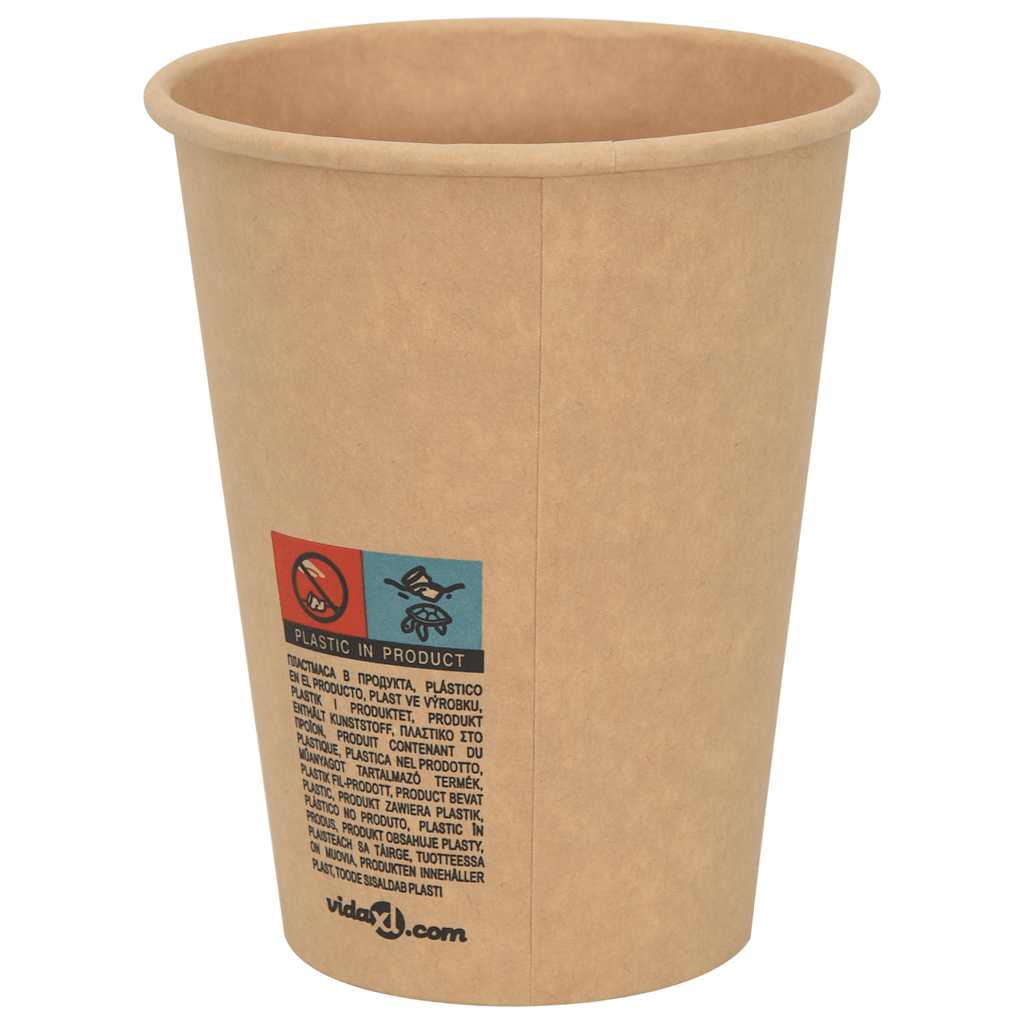 vidaXL Cești de cafea din hârtie 1000 buc 12 oz 300 ml maro vidaXL Cești de cafea din hârtie 1000 buc 12 oz 300 ml maro