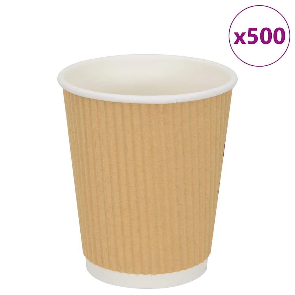 vidaXL Cești de cafea din hârtie 500 buc 8oz 200ml maro vidaXL Cești de cafea din hârtie 500 buc 8oz 200ml maro