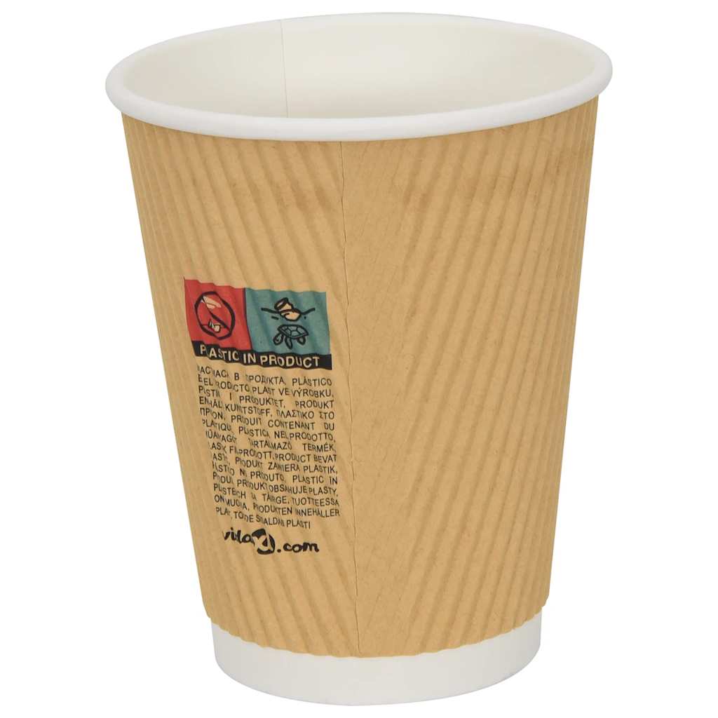 vidaXL Cești de cafea din hârtie 500 buc 12 oz 300 ml maro vidaXL Cești de cafea din hârtie 500 buc 12 oz 300 ml maro