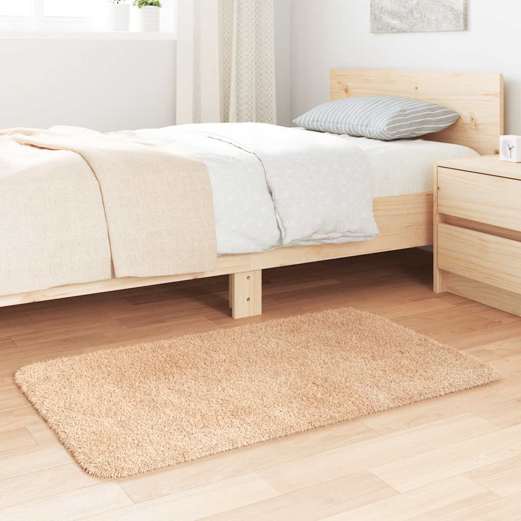vidaXL Covor shaggy cu pom înalt, NAVARRA, bej, 60x100 cm, poliester