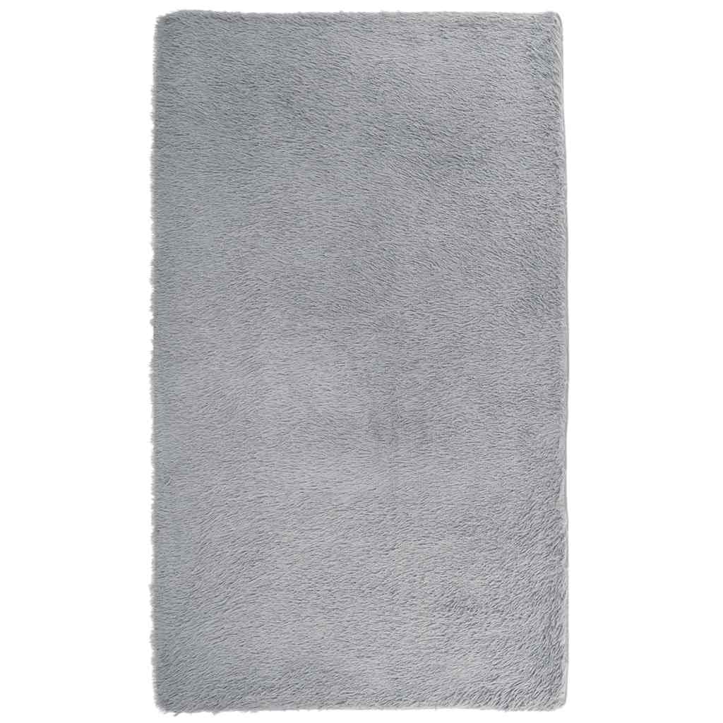vidaXL Covor shaggy cu pom înalt, NAVARRA, gri argintiu, 60x100 cm vidaXL Covor shaggy cu pom înalt, NAVARRA, gri argintiu, 60x100 cm