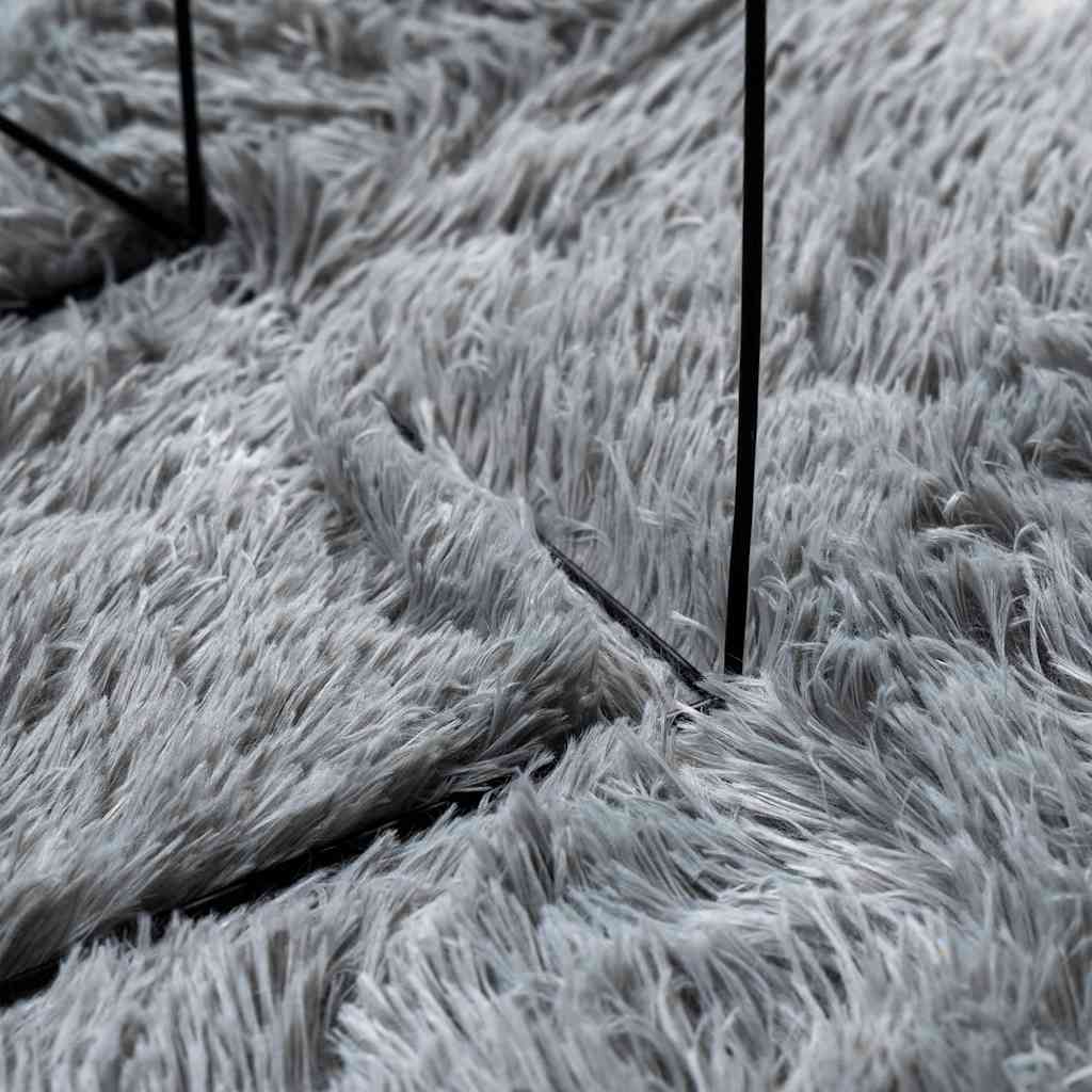 vidaXL Covor shaggy cu pom înalt, NAVARRA, gri argintiu, 60x100 cm vidaXL Covor shaggy cu pom înalt, NAVARRA, gri argintiu, 60x100 cm