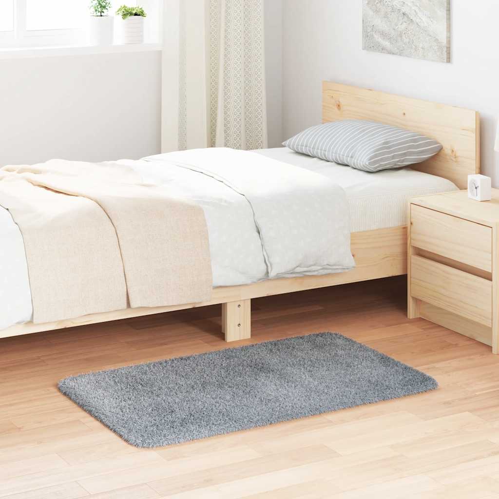 vidaXL Covor shaggy cu pom înalt, NAVARRA, gri argintiu, 60x100 cm vidaXL Covor shaggy cu pom înalt, NAVARRA, gri argintiu, 60x100 cm