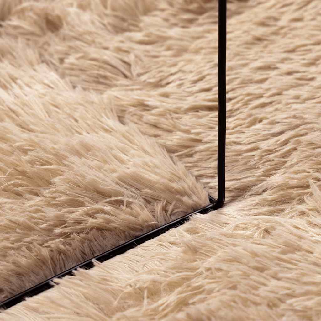 vidaXL Covor shaggy cu pom înalt, NAVARRA, bej, 80x150 cm, poliester