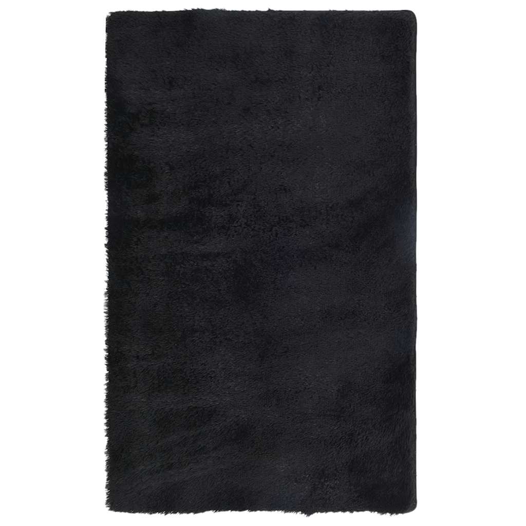 vidaXL Covor shaggy cu pom înalt, NAVARRA, negru, 80x150 cm, poliester vidaXL Covor shaggy cu pom înalt, NAVARRA, negru, 80x150 cm, poliester